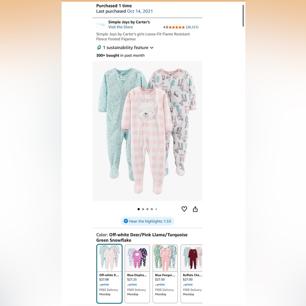Simple Joys by Carter's Baby Fleece Pajamas